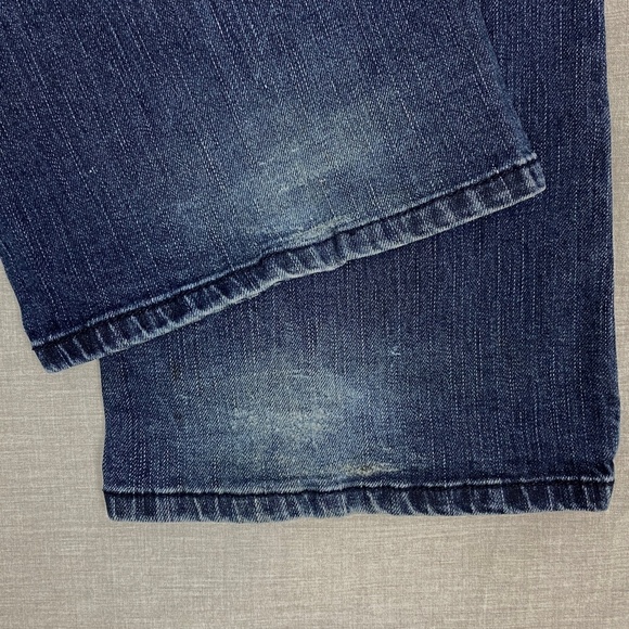 American Eagle Original Boot Stretch Jeans Sz 14 Long Factory Fade - Picture 6 of 10